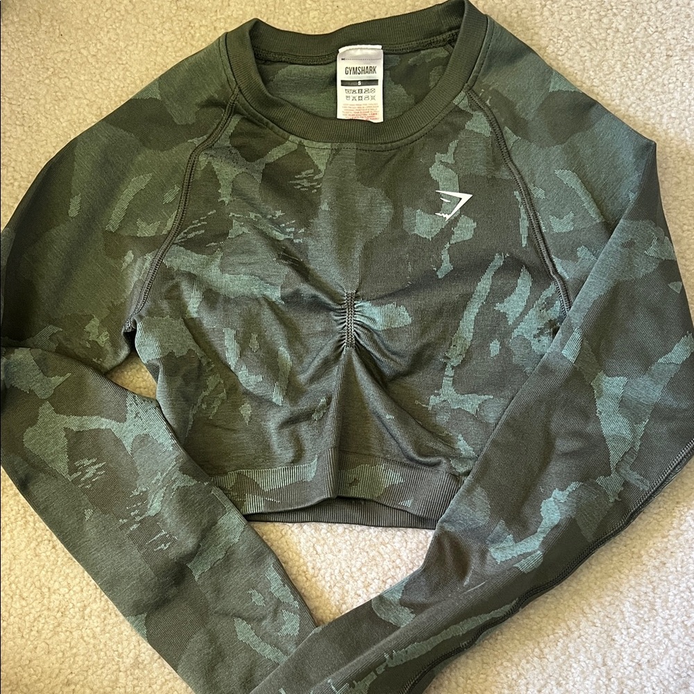 Gymshark Women's Olive Camo Sweatshirt